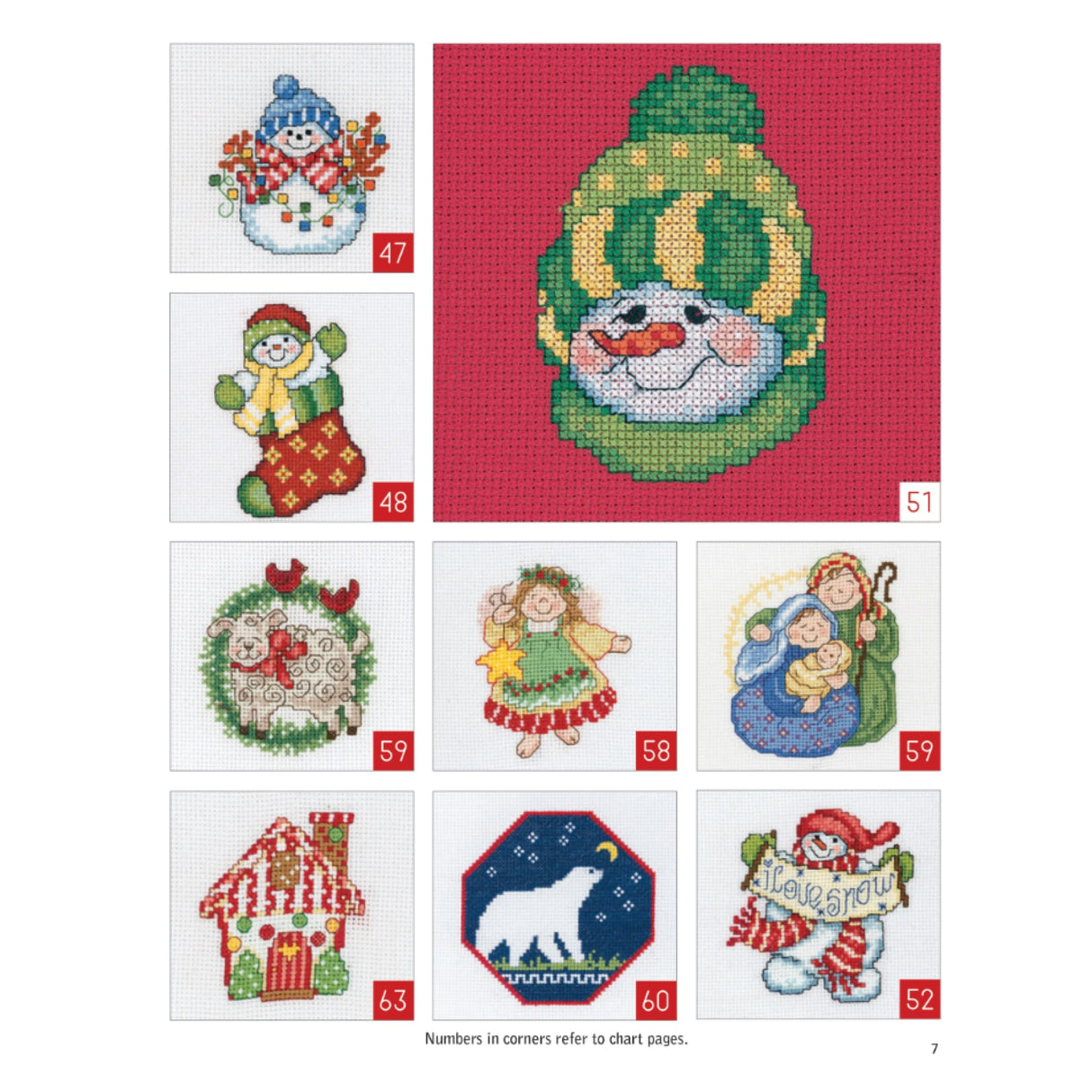 Leisure Arts Cross Stitch Holiday Ornaments Galor Cross Stitch Book- Pattern Kits from Snowmen to Elves to Woodland Creatures, 98 Christmas Ornaments Design. LEISURE ARTS
