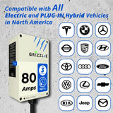 Grizzl-E Ultimate Level 2 Fastest 80A / 19.2 kW Electric Vehicle (EV) Charger, UL Tested and Certified, Metal Case, Indoor/Outdoor Electric Car Fast Charging Station, Hardwired, Ultra, J1772 Grizzl-E