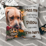 Funnylife Personalized Pet Memorial Throw Pillow with Photo Pet Memorial Gifts for Dogs Cats Loss of Dog Sympathy Gift Dog Bereavement Remembrance Picture Pillow Funnylife