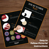 Unwynd Foil by Number Mandala Coaster Kit, 8 Pc DIY Foil Art Kit for Adults, Just Like Paint by Number Kits, Relaxing Arts & Crafts Coaster Set, Craft Gift for Teen & Women Unwynd