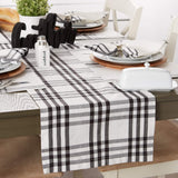 DII Home Sweet Farmhouse Plaid Tabletop Collection, Table Runner, 14x72, Black DII