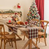 Red White Plaid Christmas Table Runner, Winter Holiday Table Runners 72 inches Long Xmas Decorations Indoor Outdoor Farmhouse Home Kitchen Dining Party Decor AQOTHES