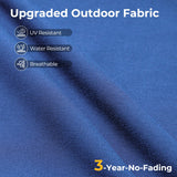 HOOOWOOO Patio Outdoor Sectional Furniture Sofa Set with Fire Pit Table,13 Piece L Shaped Wicker Couch Set with Swivel Chairs,Modern 10 Persons Summer Patio Conversation Set(Navy Blue) HOOOWOOO