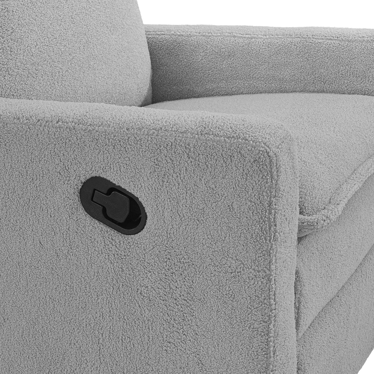 Oxford Baby Uptown Upholstered Swivel Glider and Recliner Nursery Chair,Boucle, Koala Gray Oxford Baby