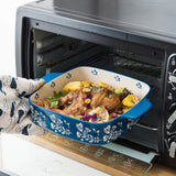 Wisenvoy Baking Dish Ceramic Brownie Pan 9x9 Baking Pan Casserole Dish Lasagna Pan Square Rose Dish Pan Bakeware Sets Wisenvoy