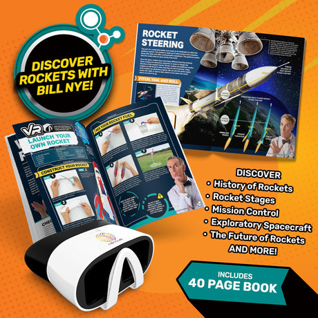 Abacus Brands Bill Nye's Science Squad: Rocket Lab VR - Virtual Reality Kids Science Kit, Book and Interactive Learning Activity Set - for Ages 8 and Up Abacus Brands
