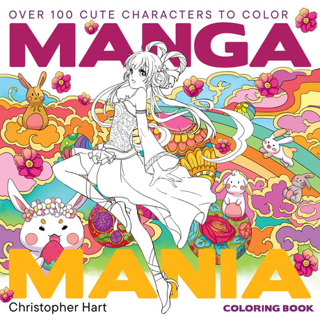 Manga Mania Coloring Book: Over 100 Cute Characters to Color – Manga and Anime Coloring Book for Adults and Kids WoodArtSupply