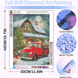 Christmas Diamond Art Kits for Adults-Christmas Truck 5D Diamond Painting Kits for Adults Beginners,DIY Full Drill Diamonds Painting Red Truck Gem Art Kits for Gift and Home Decoration(12x16 inch) Arttoplus