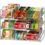 Deco Brothers Stackable Can Rack Organizer for Kitchen and Pantry, Holds Upto 36 Cans, Chrome Finish Deco Brothers