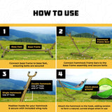 Wise Owl Outfitters Portable Hammock Stand, 106x42, 440lb Capacity - Sports & Outdoors Wise Owl Outfitters