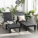 Outdoor Chaise Lounge Chair Set of 2,Waterproof & Lightweight Lounge Chair Outdoor with 5-Position Adjustable Back, Patio Lounge Chair for Garden, Pool Lounge Chairs for Poolside or Beach Use NUNU LAB