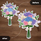 Unwynd Poke Art Hydrangea Flower Bouquet, Mess-Free Sewing Fabric Arts & Crafts for Adults, DIY Flower Bouquet Kit, Birthday Gifts for Women, Activity Craft Kit for Adults & Teens, Hobbies for Moms Unwynd