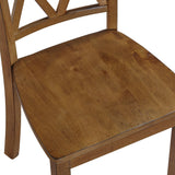 DUHOME Dining Room Chairs Set of 2,Farmhouse Dining Side Chairs with Cross Back Wooden Kitchen Chairs for Home Kitchen, Dining Room Antique Walnut DUHOME