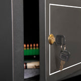 American Furniture Classics Model 900, 5 Gun Metal Security Cabinet with Separate Pistol/Ammo Area American Furniture Classics