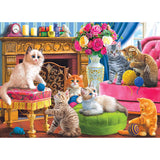 RoseArt - Kodak Cork - Kittens by The Fireplace - 1000 Piece Jigsaw Puzzle for Adults RoseArt
