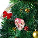 6 Pieces Sublimation Ceramic Ornament Blanks Christmas Snowflake Ceramic Ornament with Golden Ribbon Heart Hanging Decorations Personalized Sublimation Pendant for Crafting DIY Christmas Tree Decor WILLBOND