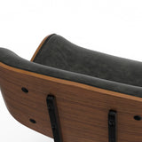 SIMPLIHOME Dax 22 Inch Wide Swivel Adjustable Executive Computer Bentwood Office Chair in Distressed Slate Grey, for The Office and Study Room SIMPLIHOME