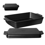 2-In-1 Pre Seasoned Cast Iron Dutch Oven With Skillet Lid,Casserole Dish,Rectangular Baking Pan,Griddle Pot Set, 6QT, 9"x13" Northriver Casting