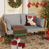 YITAHOME Patio Loveseat, All-Weather Wicker Rattan 2 Seater Sofa with Cushions & Lumbar Pillows, Outdoor Patio Furniture Set for Patio, Balcony, Backyard, Deck, Poolside - Grey YITAHOME