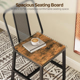 YATINEY Dining Chairs Set of 4, Wooden Kitchen Chairs, Farmhouse Dining Chairs with Back Support, for Living Room, Kitchen, Rustic Brown and Black CY01L4BRN1 YATINEY