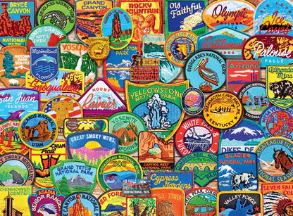 Buffalo Games - Lewis T. Johnson - National Park Patches - 1000 Piece Jigsaw Puzzle for Adults -Challenging Puzzle Perfect for Game Nights - Finished Size is 26.75 x 19.75