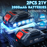 Boka Bay Cordless Car Buffer Polisher Kit with 21V 2x2000mAh Batteries & 9 Pcs Attachments, Car Polisher with 8 Variable Speed 2800-5500RPM, Orbital Polisher for Detailing, Sanding, Scratch Removing Boka Bay