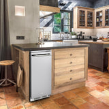 Frostronics 15 Inch 100 Cans Outdoor Beverage Refrigerator, 3.5 cu. ft. Built-in Beverage Cooler with Easy-Swap Reversible Door, 26°F Outdoor Beverage Fridge, SUS304, Lockable, ETL & NSF7 Certified Frostronics