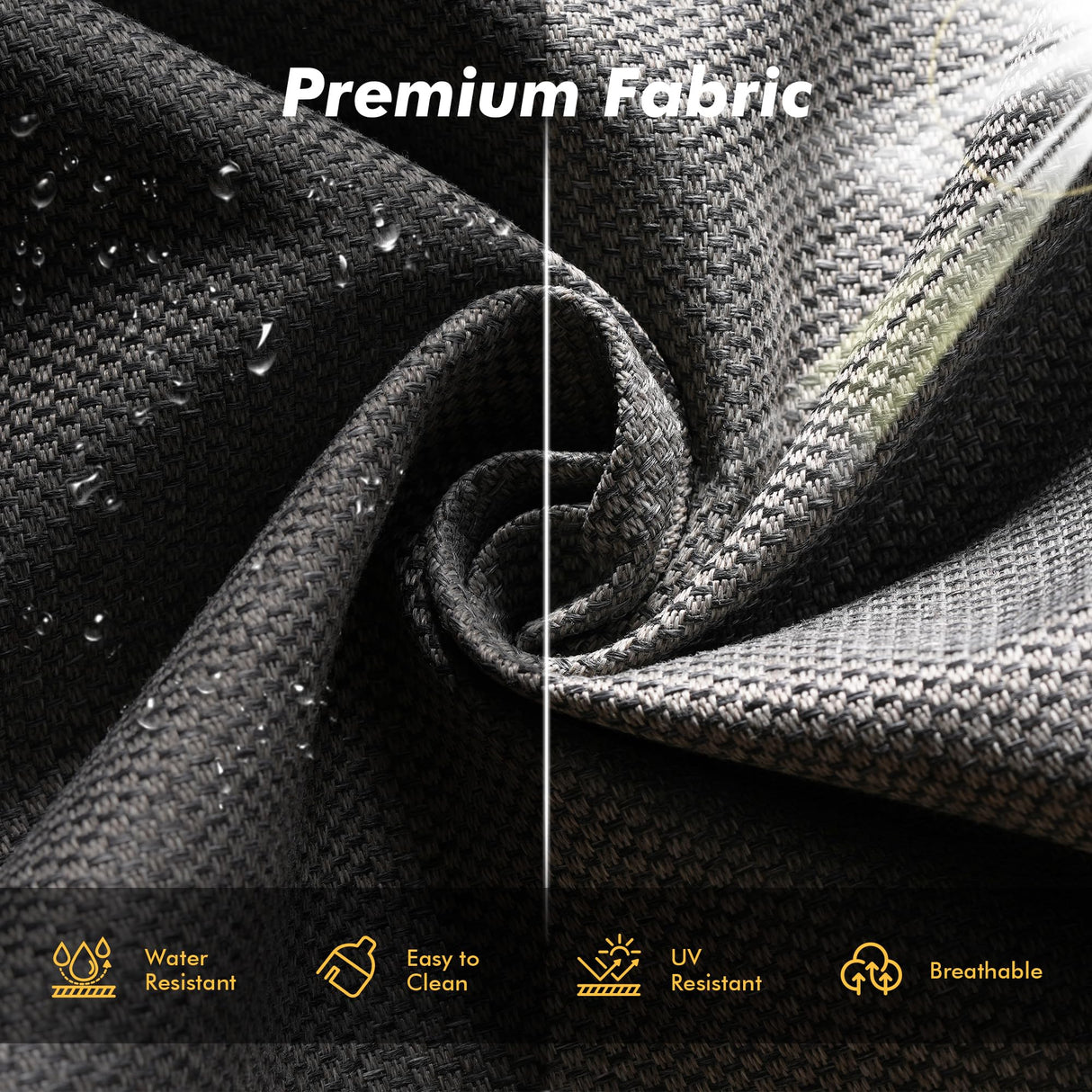 ovios 8-Piece Wicker Patio Furniture Set with Ottoman, Conversation Set with Water Resistant Thick Cushions, Outdoor Sectional Sofa for Outside Patio Balcony (Grey) ovios