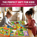 QUOKKA 100 Piece Puzzles for Kids Ages 4-6 – 3 Floor Kids Puzzles Ages 6-8 Year Old – Toy for Learning Ocean & Forest Animals for 8-10 yo – Jigsaw Toddler Game for Boy and Girl Ages 3-5 QUOKKA