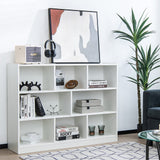 Tangkula 8-Cube 3-Tier Open Storage Bookcase in White - Modern Multipurpose Display for Home and Office Tangkula