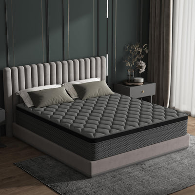 DAJIYUHC King Mattress, 12 Inch Hybrid Mattress in a Box, Memory Foam and Pocket Springs, Medium Plush Feel with Motion Isolating, CertiPUR-US Certified, Fiberglass Free -365-Night Trial