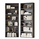 IRONCK Bookshelves and Bookcases Set of 2 Floor Standing 6 Tiers Display Storage Shelves 70 in Tall Bookcase Home Decor Furniture for Home Office, Living Room, Bed Room IRONCK