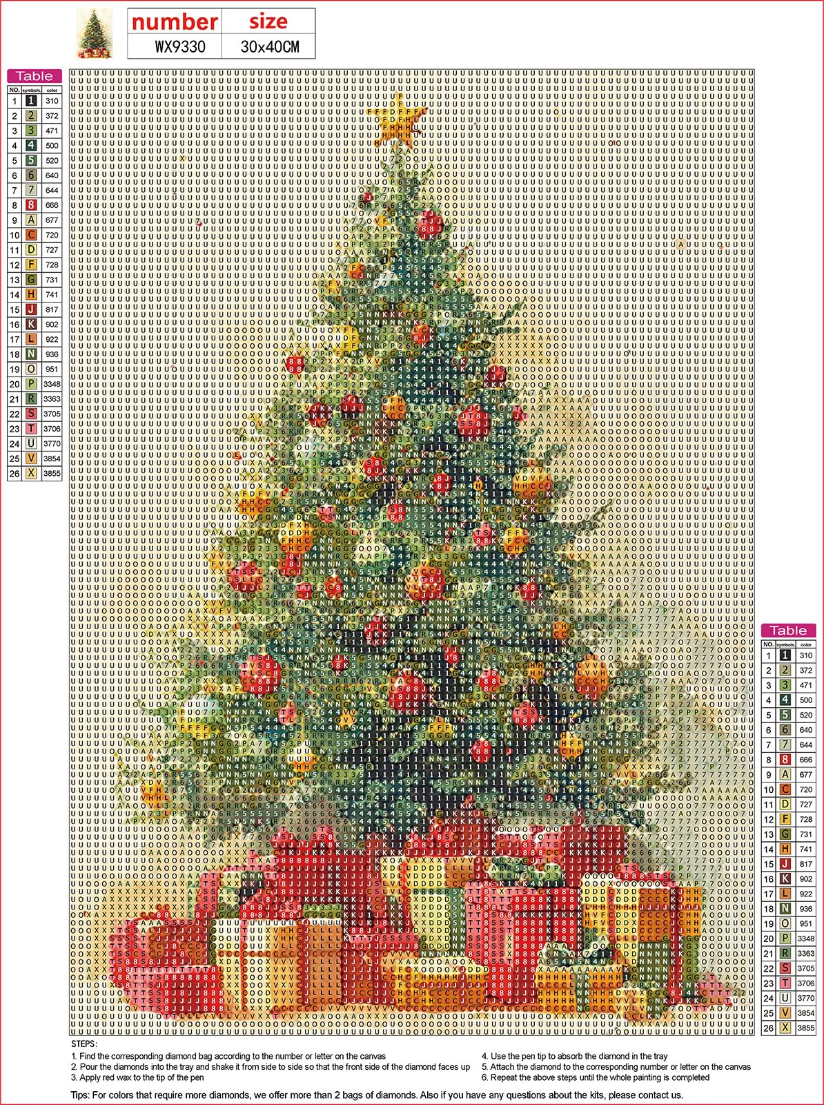 MXJSUA 5D Christmas Tree Diamond Painting Kits for Adults, Full Drill Christmas Diamond Art Kits Diamond Dots for Beginners Craft Kits for Home Wall Decor Gifts 12x16 inch MXJSUA