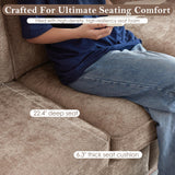 Sivoey 81.5" Nailhead Sofa, Rolled Arms Sofa with Wooden Legs, Pocket Springs Seat Cushion, Easy Assembly, Comfy 3-Seater Classic Couch for Living Room, Farmhouse, Apartment, Brown Sivoey