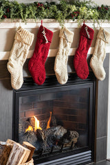 Personalized Christmas Stocking Tags - Christmas gift tag - Knit Stocking - Customized wooden (Tag Only) Generic