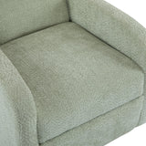 GDFStudio Swivel Glider Recliner Chair Nursery Rocker Recliner Chair with Boucle Upholstered High Back Single Seat Sofa Chair with Deep Seat Manual Nursing Reclining for Living Room, Light Green GDFStudio