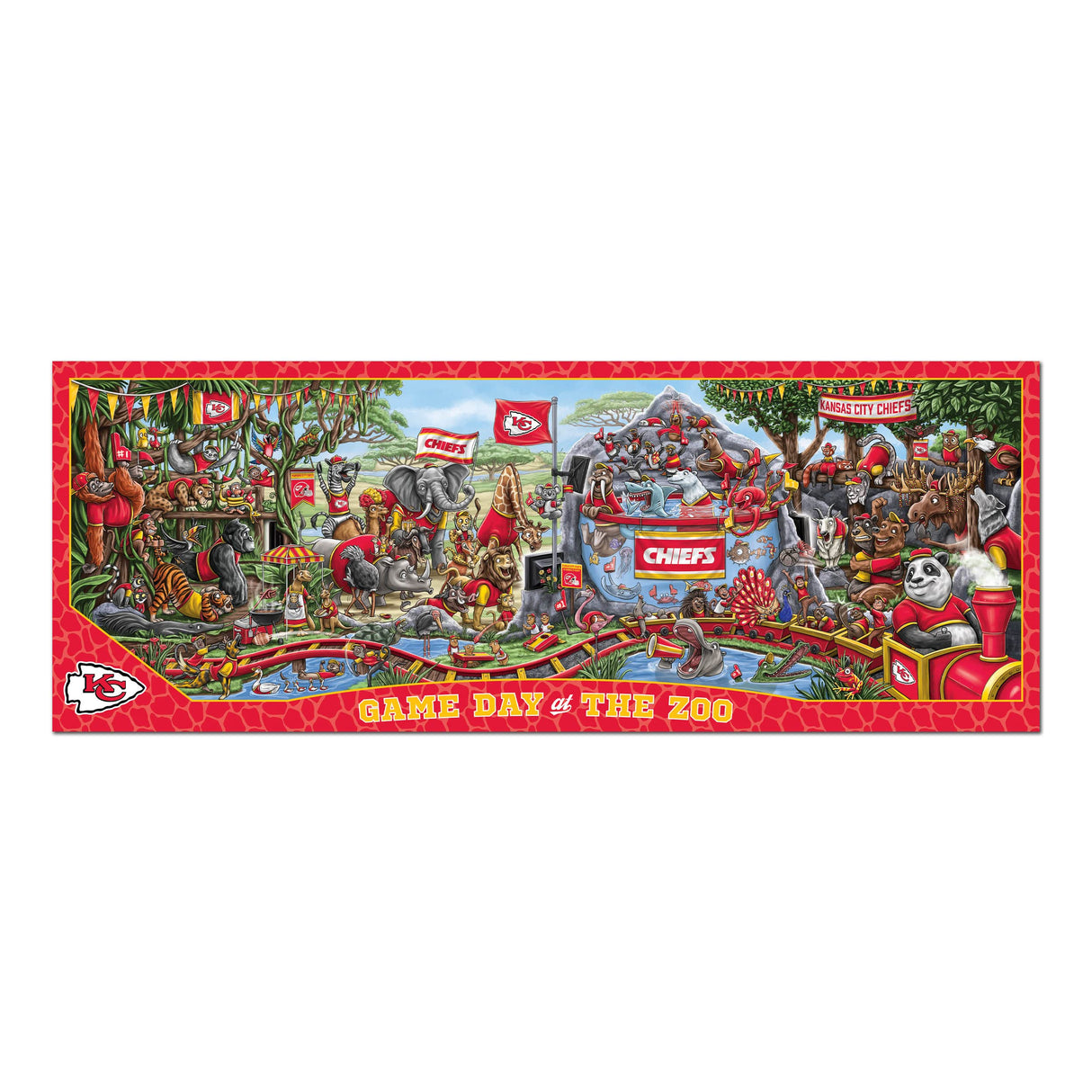 YouTheFan NFL Kansas City Chiefs Game Day at The Zoo 500pc Puzzle YouTheFan