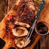 Patelai 2 Pieces Carving Meat Fork Stainless Steel Serving Fork with Plastic Handle 10.6 Inch Long Kitchen Tableware for Barbecue Turkey Dinner Cooking Patelai