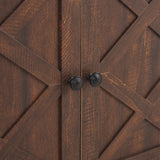 CKEASEAN Farmhouse Entertainment Center for TVs Up to 80 inch, 70" W TV Stand with Open Shelves and Barn Doors, Large Home TV Console Table for Living Room (Espresso, 70 inch Farmhouse TV Stand) CKEASEAN