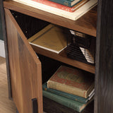 Sauder Canton Lane Industrial 3-Shelf Bookcase with Door/Book Shelf, Brew Oak Finish Sauder