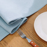 Soft Caddice Faux Linen Table Runner 2 Piece Fabric in 1 for Family Dinners or Gatherings, Indoor or Outdoor Parties, Everyday Use (12 x 72, Seats 4-6 People), Light Blue NATUS WEAVER