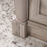 Sauder Palladia L-Shaped Desk, L: 68.74" x W: 65.12" x H: 29.61", Split Oak finish Sauder