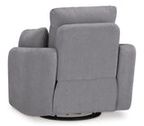 Signature Design by Ashley Modmax Contemporary Indoor Upholstered Press-Back Rocker Swivel Glider Recliner with Hidden Storages, Light Gray Signature Design by Ashley