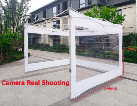 SCOCANOPY Clear Window Sidewall for 12x12 Canopy Frame, 3 Pack Sunwalls Only,(White) SCOCANOPY