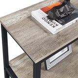Yaheetech Entryway Table with Storage Shelves, 40 Inch Console Table with Metal Frame, Wood Behind Couch Sofa Table for Entryway, Living Room, Gray Yaheetech