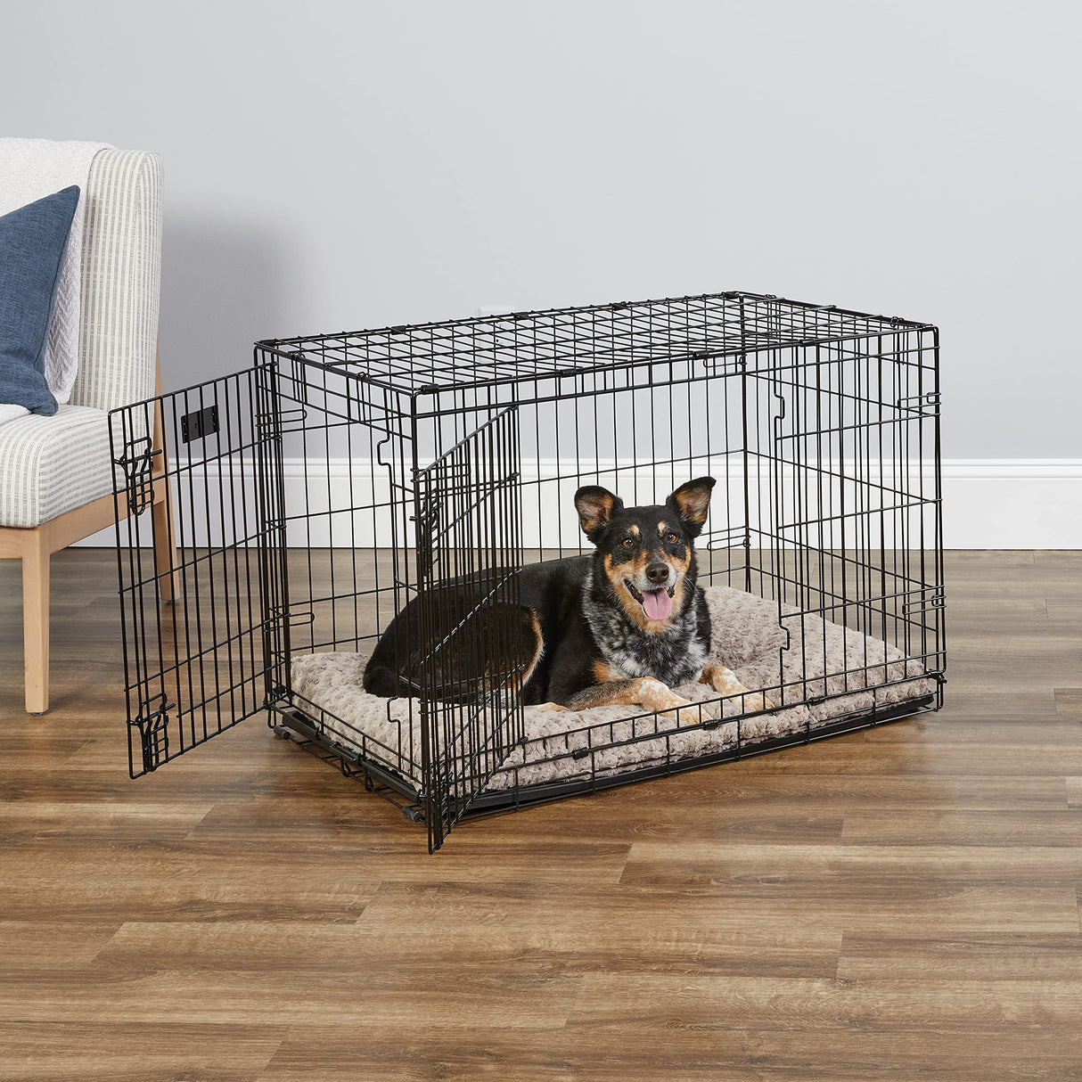 MidWest Homes for Pets Newly Enhanced Double Door iCrate Dog Crate, Includes Leak-Proof Pan, Floor Protecting Feet, Divider Panel & New Patented Features MidWest Homes for Pets