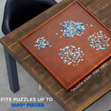 Jumbl Spinner Puzzle Board | 35” x 35” Wooden Jigsaw Lazy Susan Turntable w/ 360° Rotation | Smooth Plateau Fiberboard Work Surface & Reinforced Hardwood | for Games & Puzzles | 1500 Pieces Jumbl