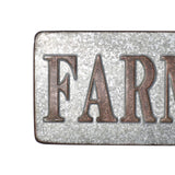 Deco 79 59449 Distressed Iron Farmer's Market Wall Sign, 7" x 36", Brown/Gray Deco 79