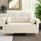 Hanherry Loveseat Sofa, 47” Small Couch for Living Room, Comfy Chenille Fabric Love Seat for Bedroom withThrow Pillow,Removable Cushion Cover,Couches for Small Space,Apartment,Dorm Hanherry