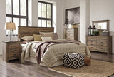 Signature Design by Ashley Trinell Rustic Panel Headboard, King/California, Warm Brown Signature Design by Ashley